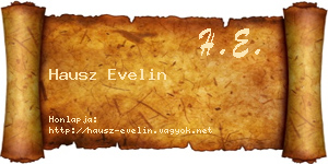 Hausz Evelin névjegykártya